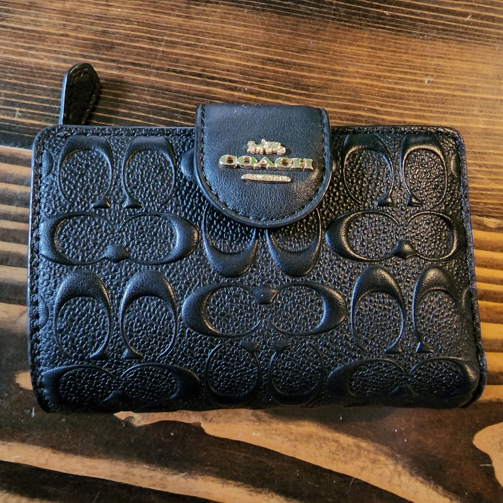 Authentic Coach Embossed Leather Wallet